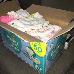 BIG BOX OF BABY GIRL CLOTHES
